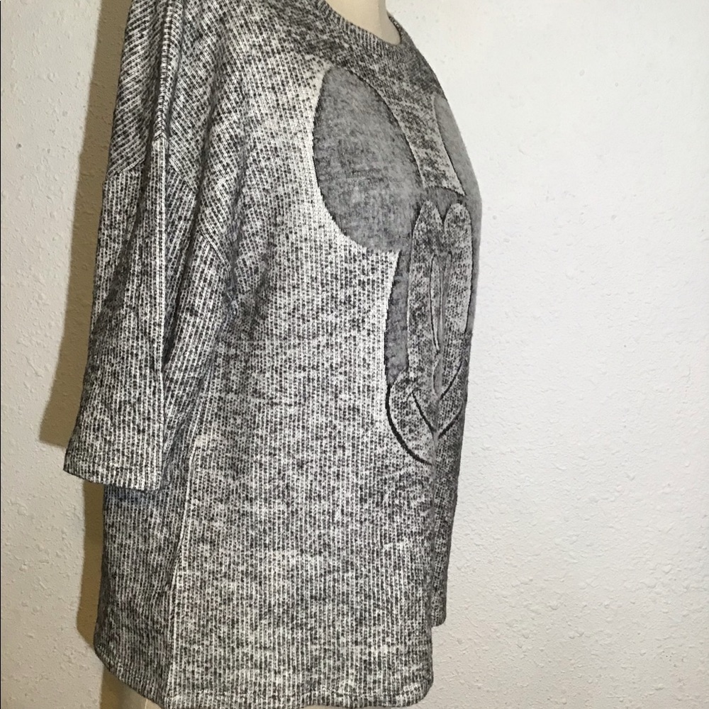 Zara gray Mickey Mouse blouse size large - Picture 4 of 6